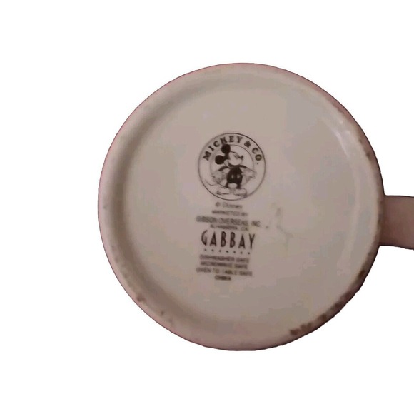 Gabbay Disney Goofy Mug Mickey‎ &Co Gibson Overseas White Yellow Checker - Picture 3 of 4